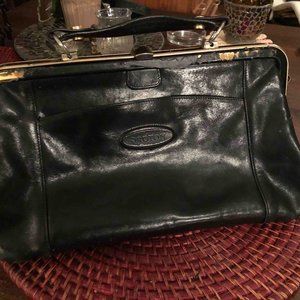 Vintage Oroton Black High-Quality Leather Satchel